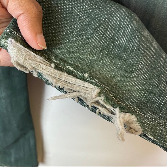 EUC Paige Olive Green Benedict Canyon Bootcut Jeans - Picture 7 of 10